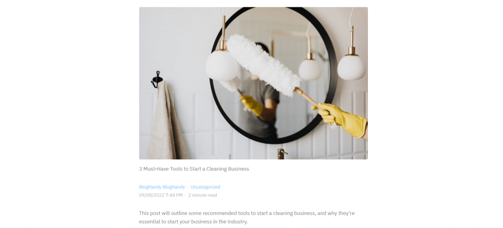 cleaning business blog