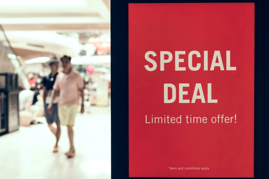 discount and promotional offers