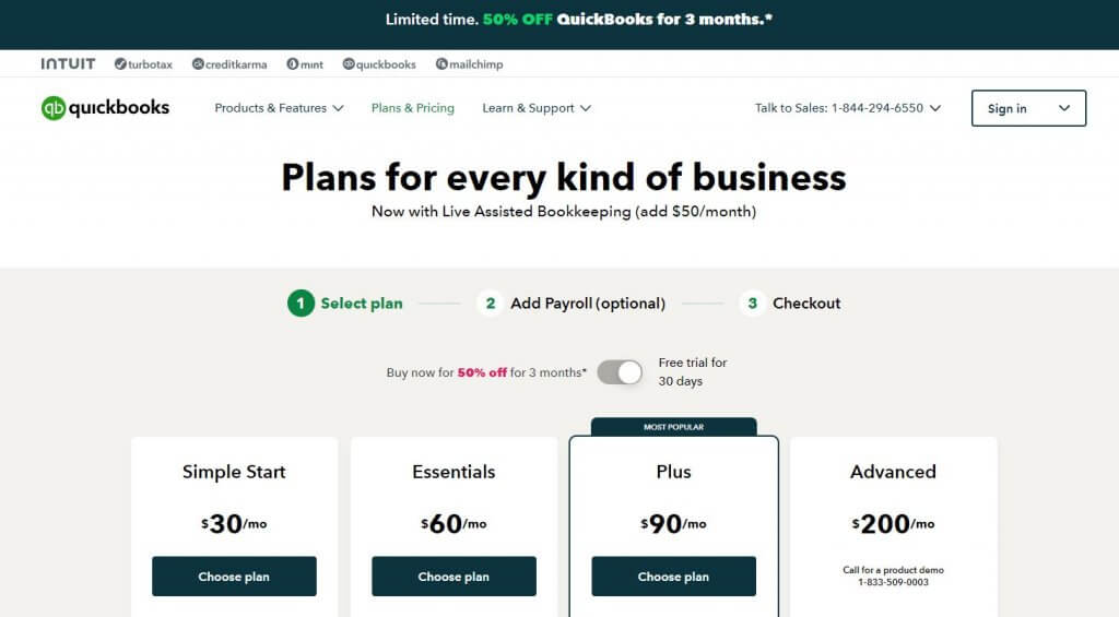 Quickbooks pricing
