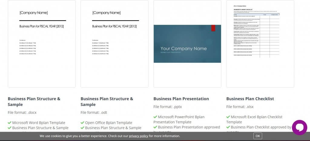 Free business plan templates on InvoiceBerry