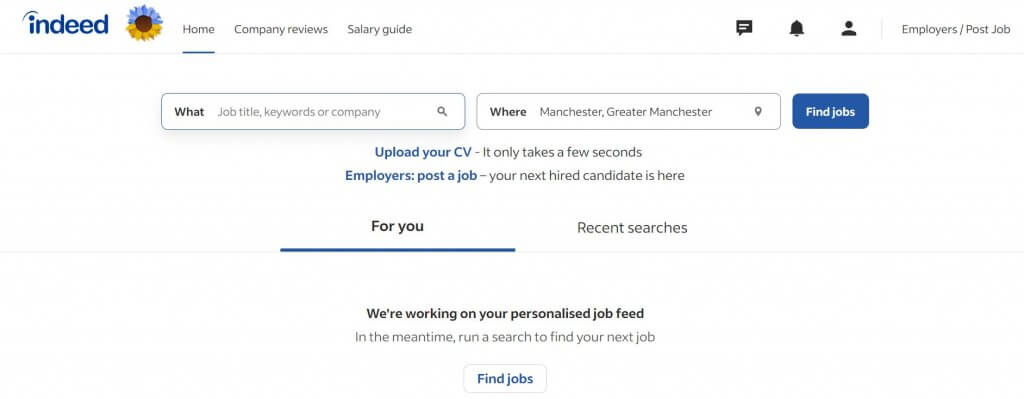 Indeed UK website