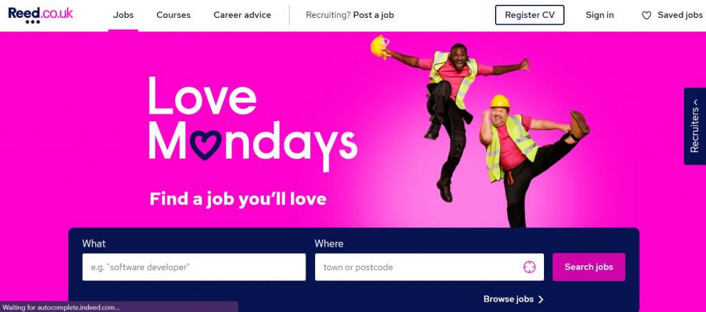 Reed.co.uk website