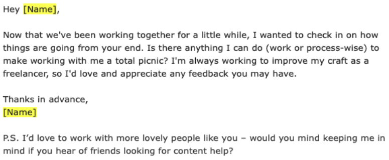 email template