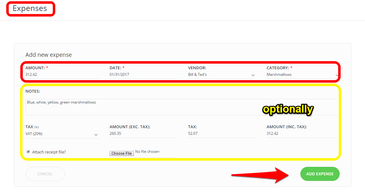 How do I add an expense? | Expenses | InvoiceBerry
