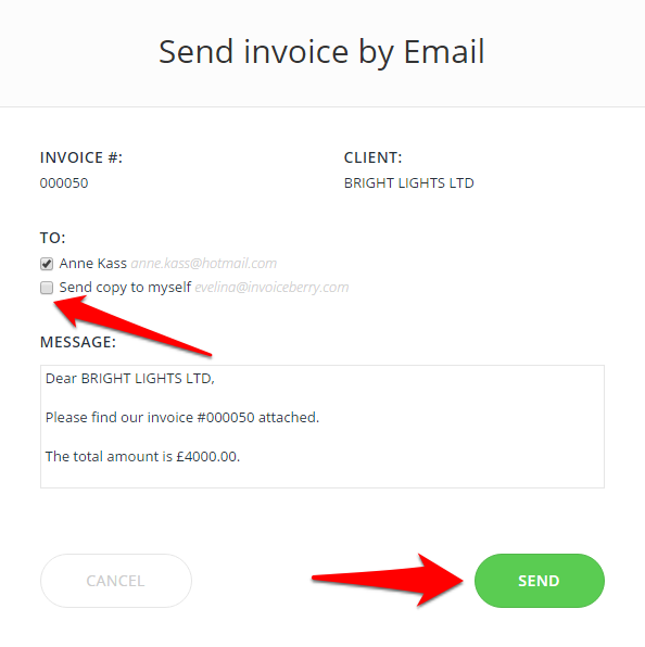 How can I send an invoice to myself? Invoices / Quotes InvoiceBerry
