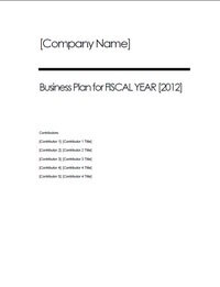 Business Plan Structure & Sample