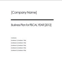 Free template for business plan