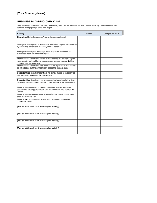 Excel Planning Template Free from www.invoiceberry.com