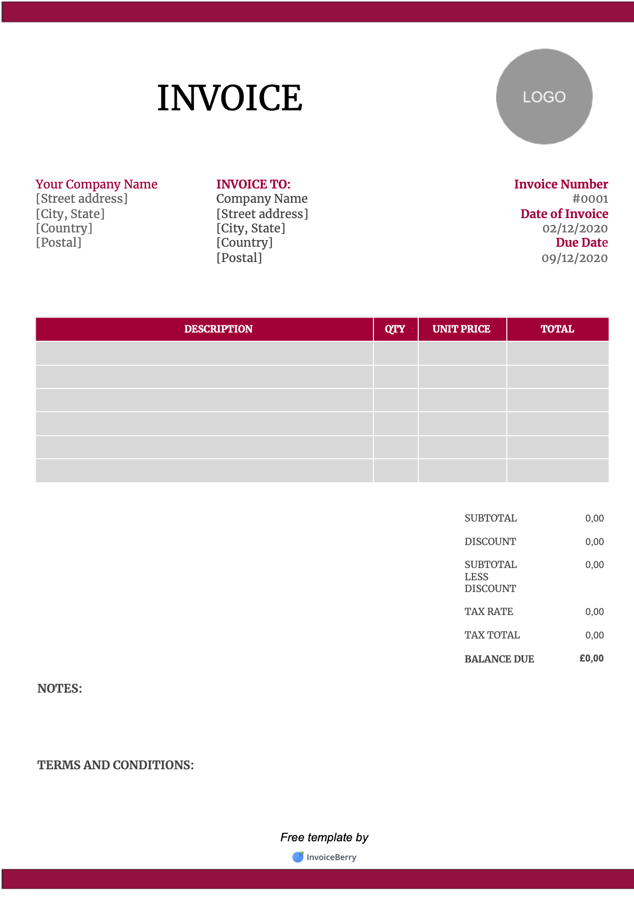 Free Invoice Templates Download - All Formats and Industries For Car Sales Invoice Template Uk