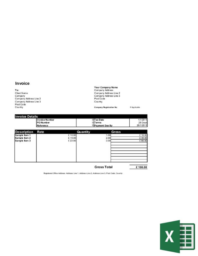 44+ Excel Invoice Template With Auto Numbering Pictures