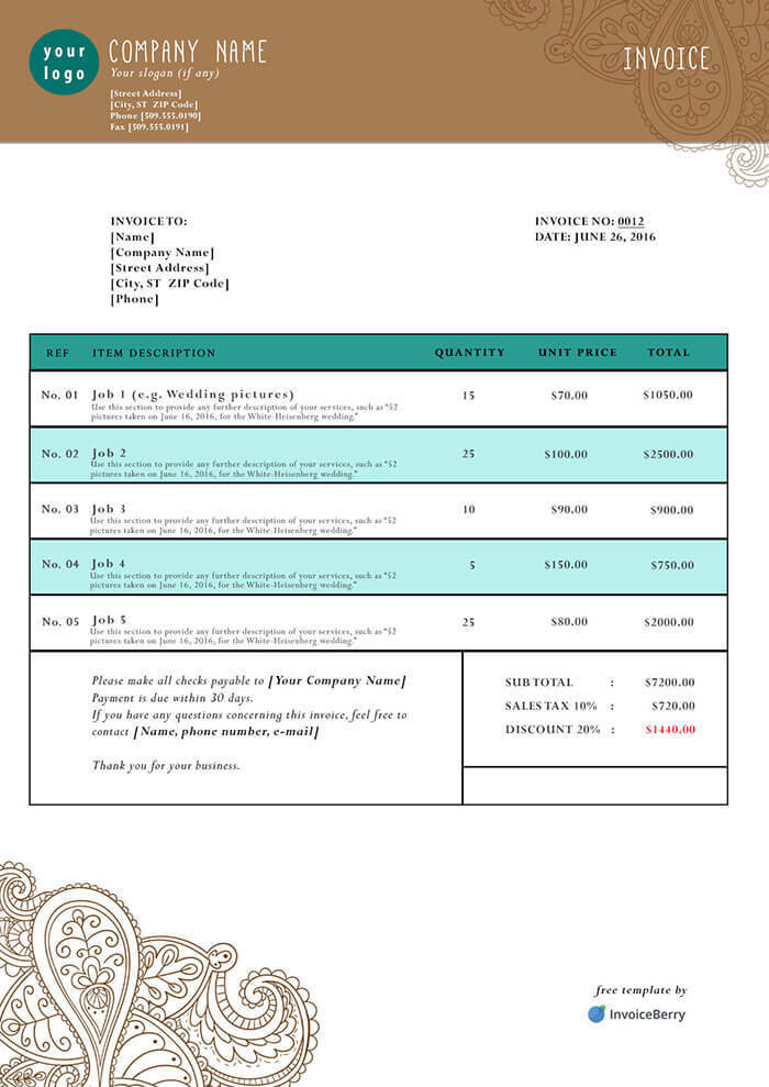 Free Invoice Templates