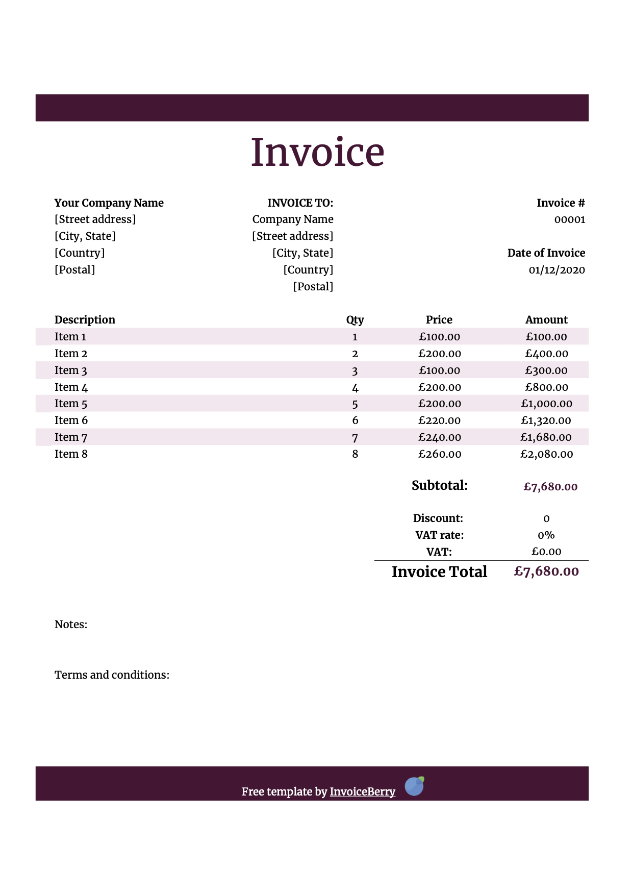 Google Sheet Invoice Template (4)