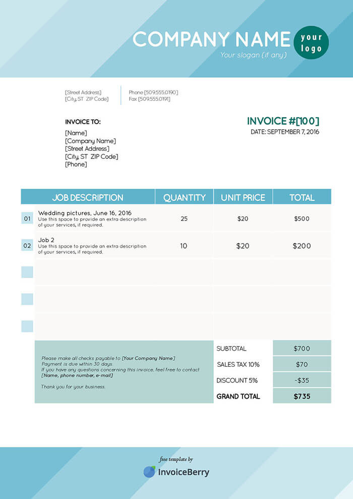 Freelance Invoice Template (6)