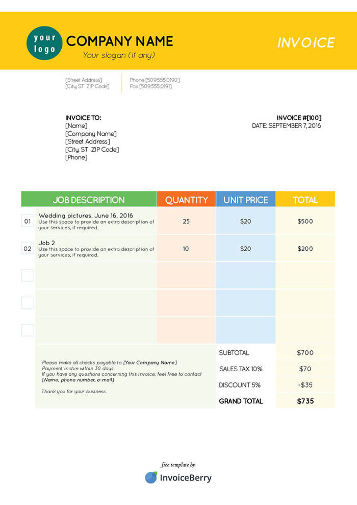 Photographers Invoice Template (7)