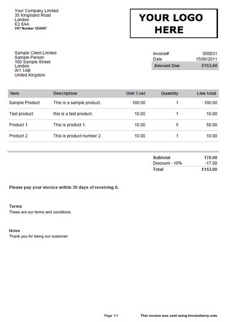 Get Simple Invoice Format Uk PNG